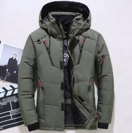 남성용 겨울 파카 덕다운 후드재킷